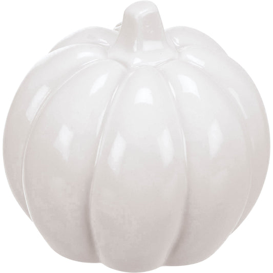 Primitives By Kathy White Pumpkin Salt and Pepper Shakers