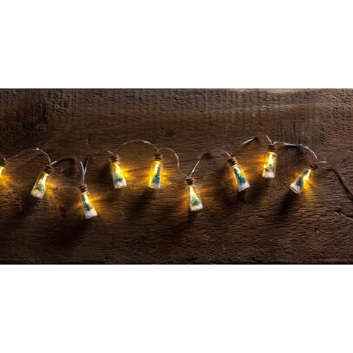 Primitives By Kathy Jar Lights With Bottle Brush Trees With A Times