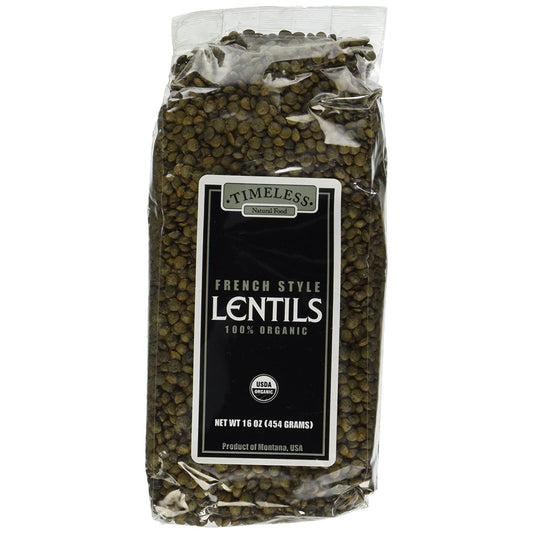Timeless Natural Food Organic Kosher French Green Lentils