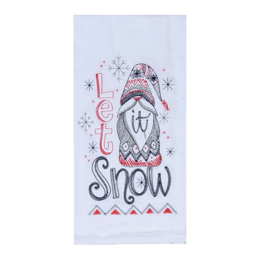 Kay Dee Christmas Gnomes Let It Snow Gnome Towels