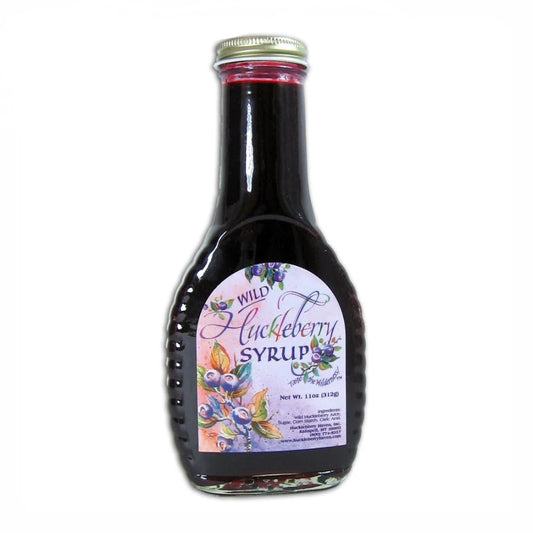 Huckleberry Haven Huckleberry Syrup In a Banjo Bottle Made in Montana