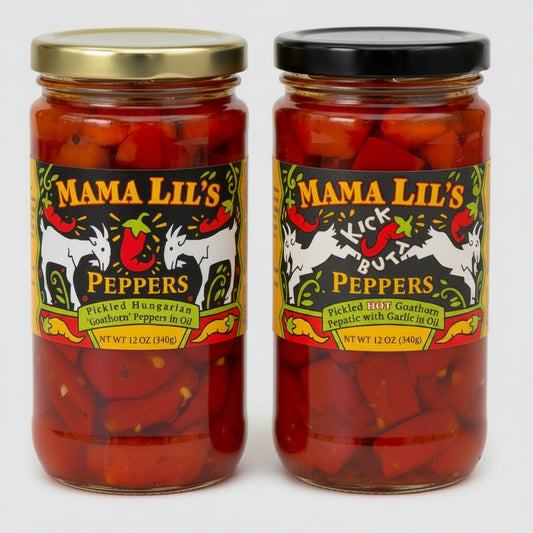 Mama Lil's Kickbutt and Mild Goathorn Peppers