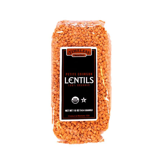 Timeless Natural Food Organic Petite Crimson Lentils 16 oz.