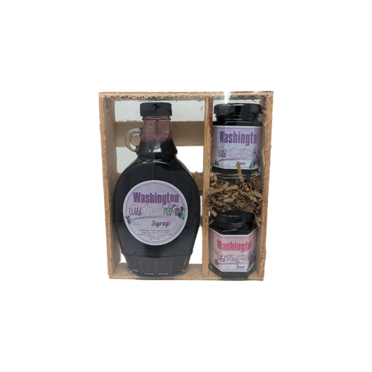 Washington Wild Huckleberry Syrup and Jams Gift Set