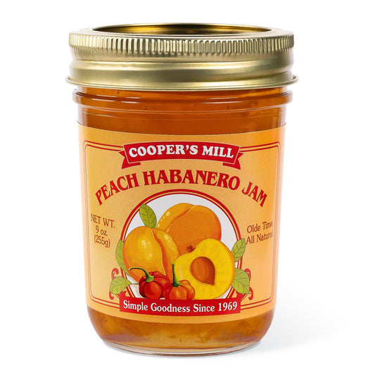 Cooper's Mill All Natural Peach Habanero Jam Half Pint Jar