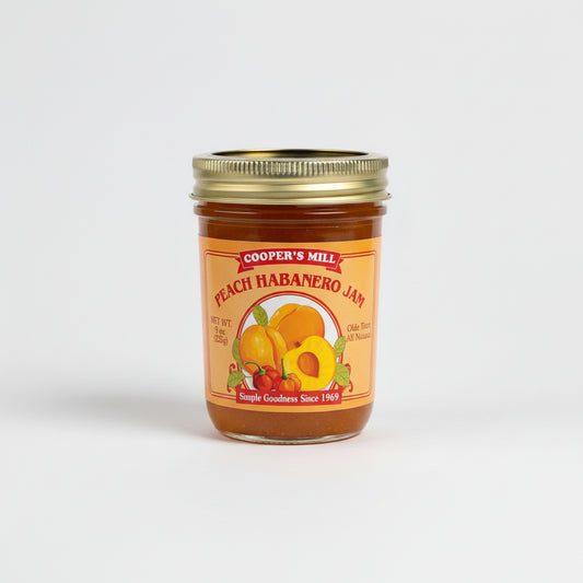 Cooper's Mill All Natural Peach Habanero Jam Half Pint Jar