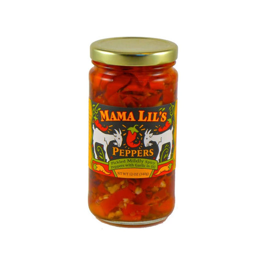 Mama Lil's Pickled Hungarian Mild  Goathorn Peppers  In Oil
