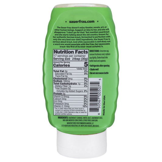Sauer Frau Fermented Sauerkraut Classic Large