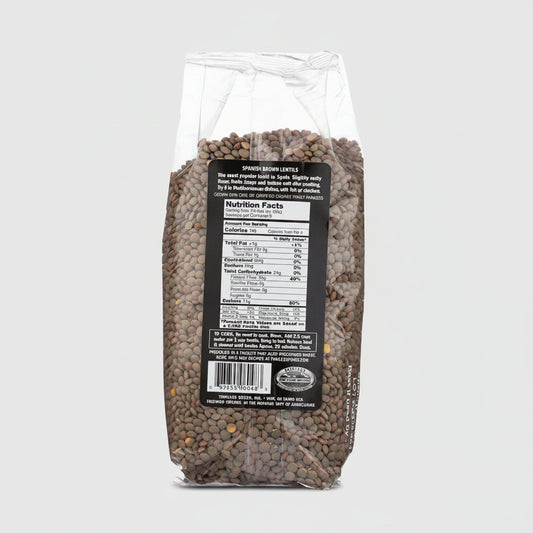 Timeless Natural Foods Organic Kosher Spanish Brown Lentils Grown in Montana