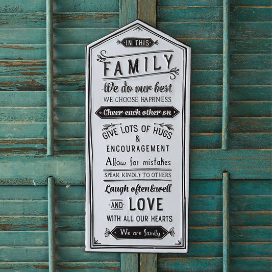 CTW Family Rules Wall Sign
