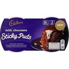 Cadbury Milk Chocolate Sticky Puds - Sponge Puddings With Cadbury Milk Chocolate Sauce