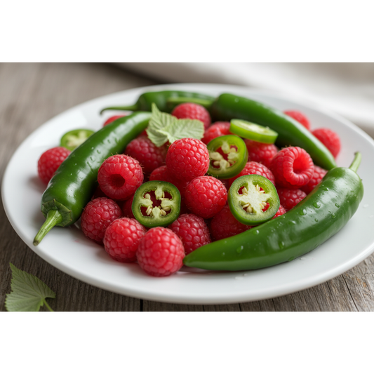 raspberries and jalapenos