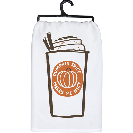 Primitives By Kathy Pumpkin Spice Makes Me Nice Kitchen Towel