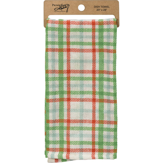 Primitives By Kathy Green Plaid Kitchen Towel
