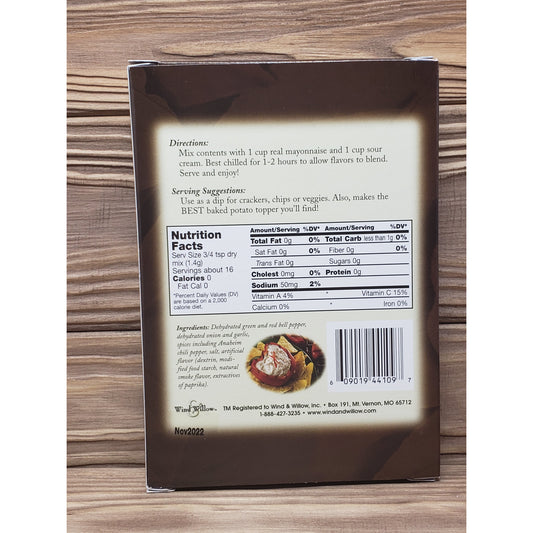 Wind & Willow Roasted Red Pepper Dip Mix