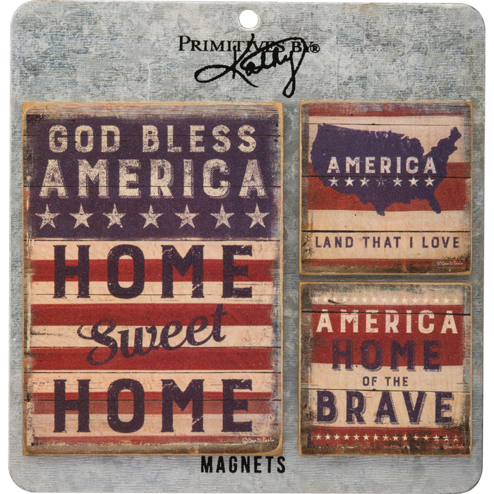 Primitives By Kathy Magnet Set America