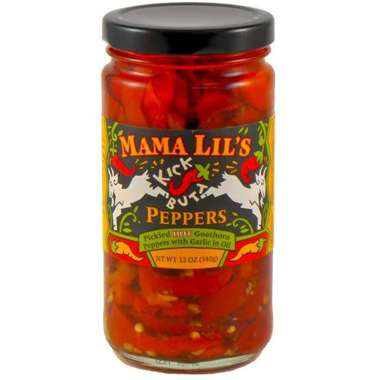 Mama Lil's Pickled Hungarian Hot Goathorn Peppers Kick Butt