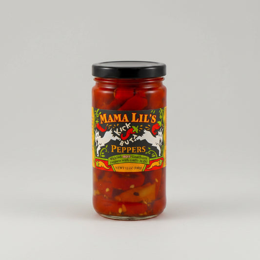 Mama Lil's Pickled Hungarian Hot Goathorn Peppers Kick Butt