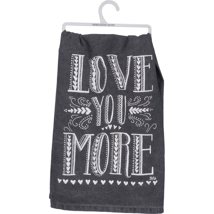 Primitives By Kathy Love You More Dish Towel