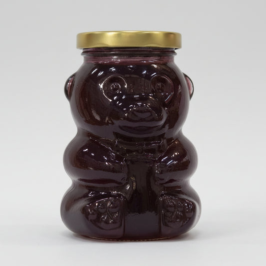 Huckleberry Haven Huckleberry Honey in a Glass Bear Jar