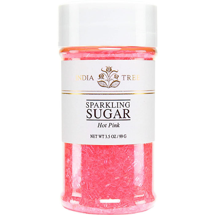 India Tree Sparkling Sugar Hot Pink Small 3.5 oz.