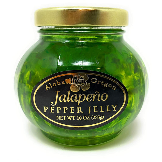 Aloha From Oregon Jalapeno Pepper Jelly In A 10 Ounce Glass