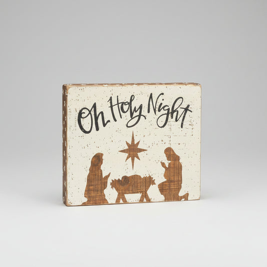 Primitives By Kathy "Oh Holy Night" Block Sign