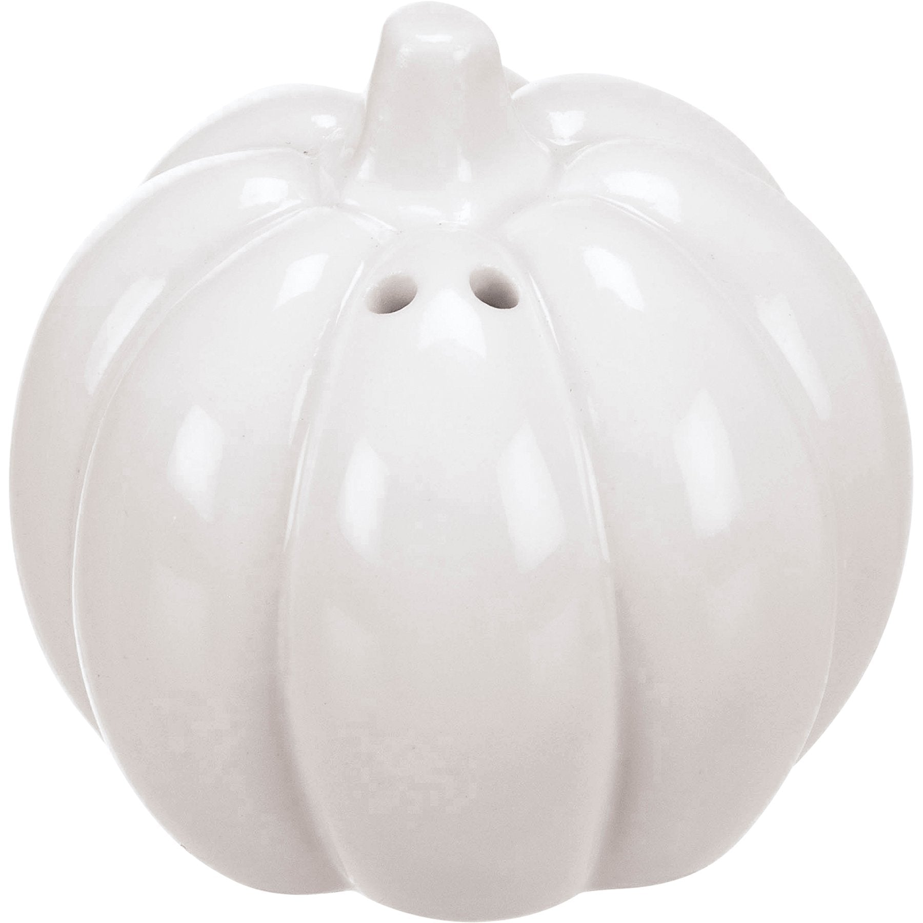 Primitives By Kathy White Pumpkin Salt and Pepper Shakers