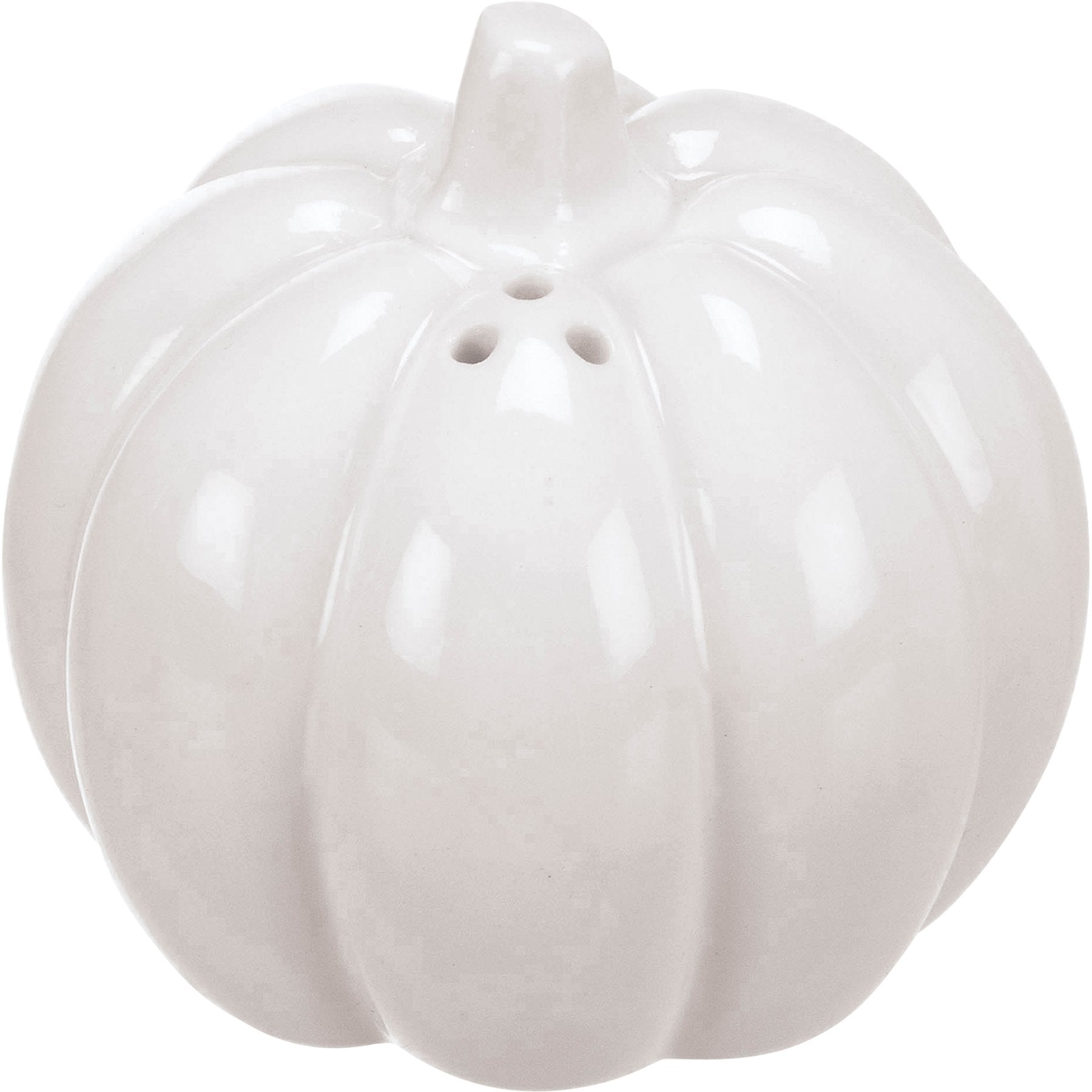 Primitives By Kathy White Pumpkin Salt and Pepper Shakers