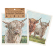 Primitives By Kathy Highland Cows Swedish Dishcloth Set