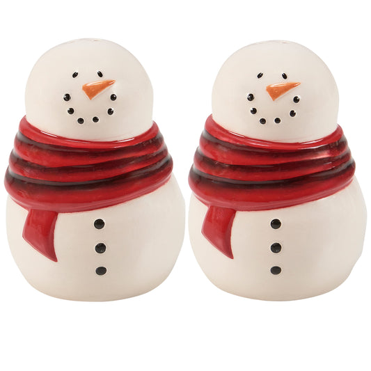 Primitives By Kathy Snowmen Salt And Pepper Shakers