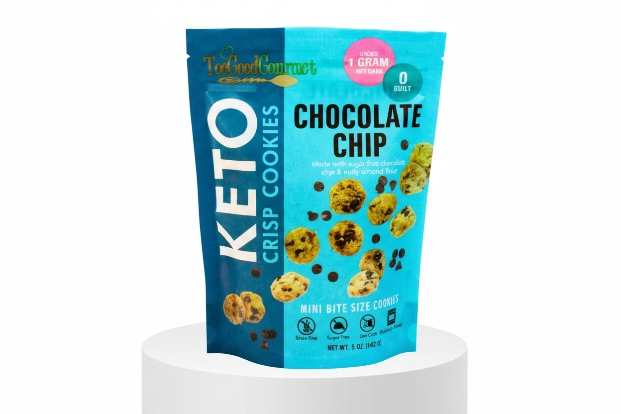 Too Good Gourmet Keto Mini Crisp Cookies - Chocolate Chip