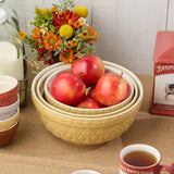 Certified International Vintage Farm Stoneware Set of 3 Mixing Bowl