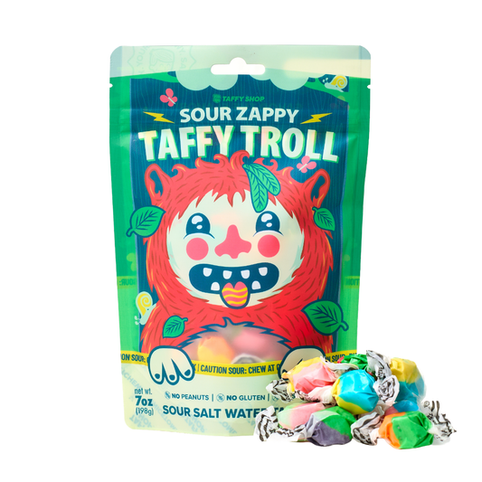 Taffy Shop Sour Zappy Taffy Troll Bag