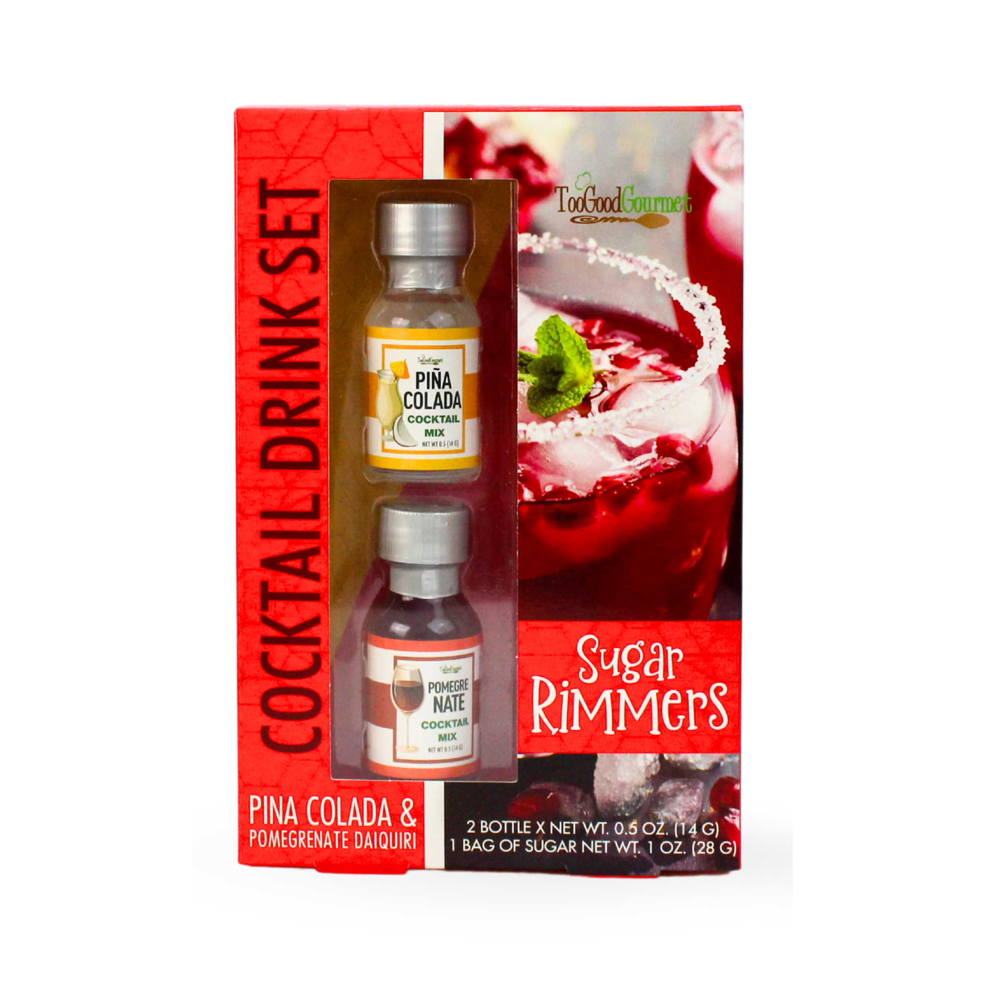 Too Good Gourmet Cocktail Drink Set Pina Colada & Pomegranate Daiquiri
