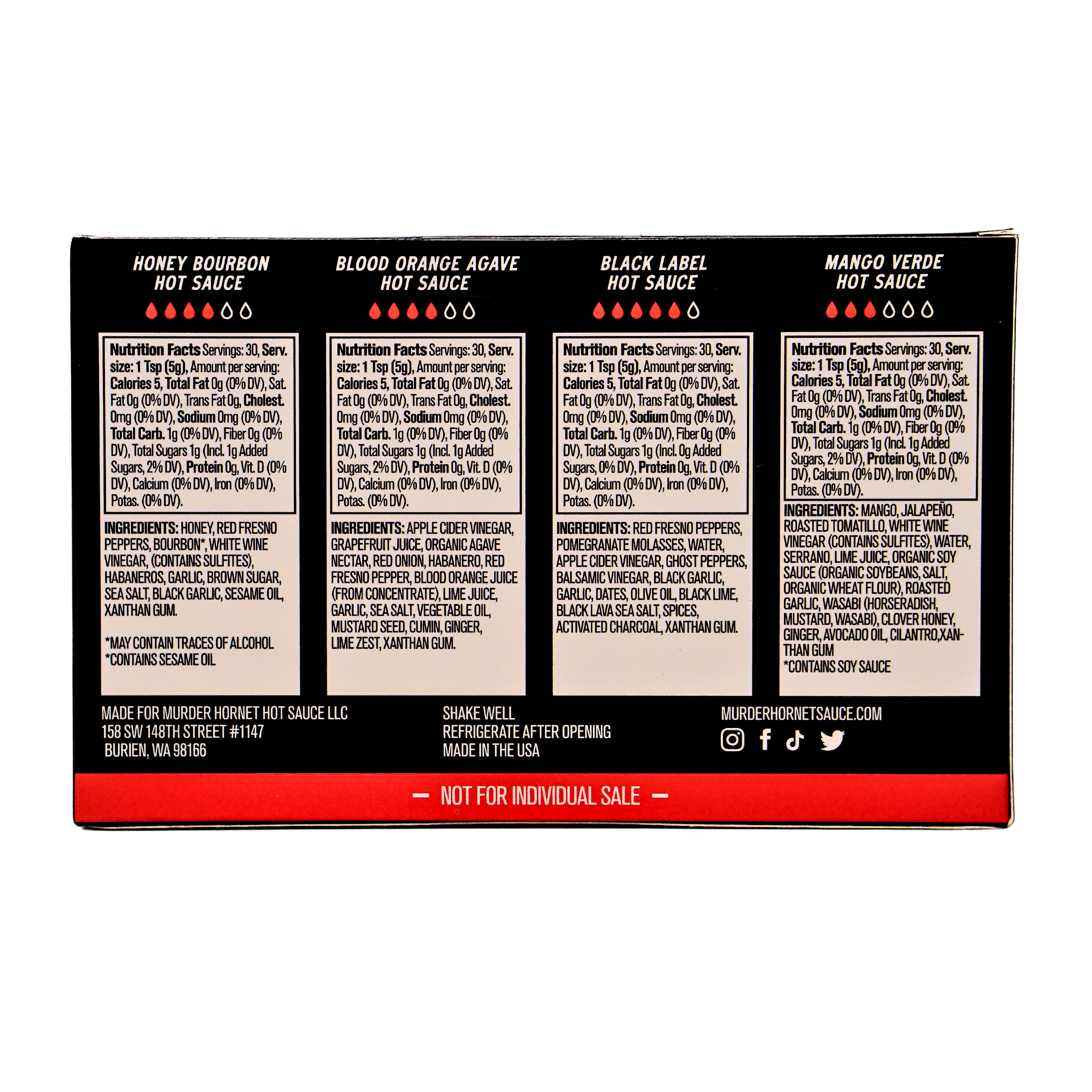 Murder Horner Little Stinger  Hot Sauce Varity Pack
