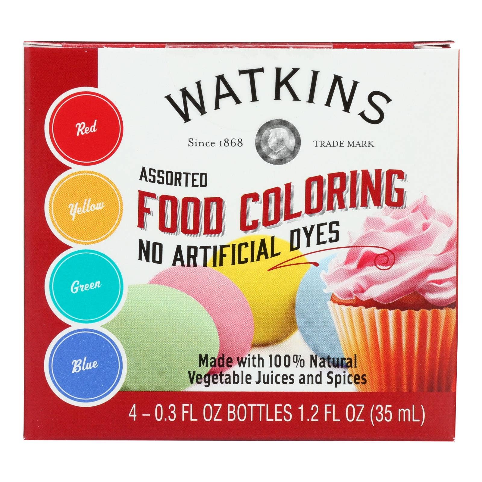 J.R. Watkins Assorted  Food Coloring