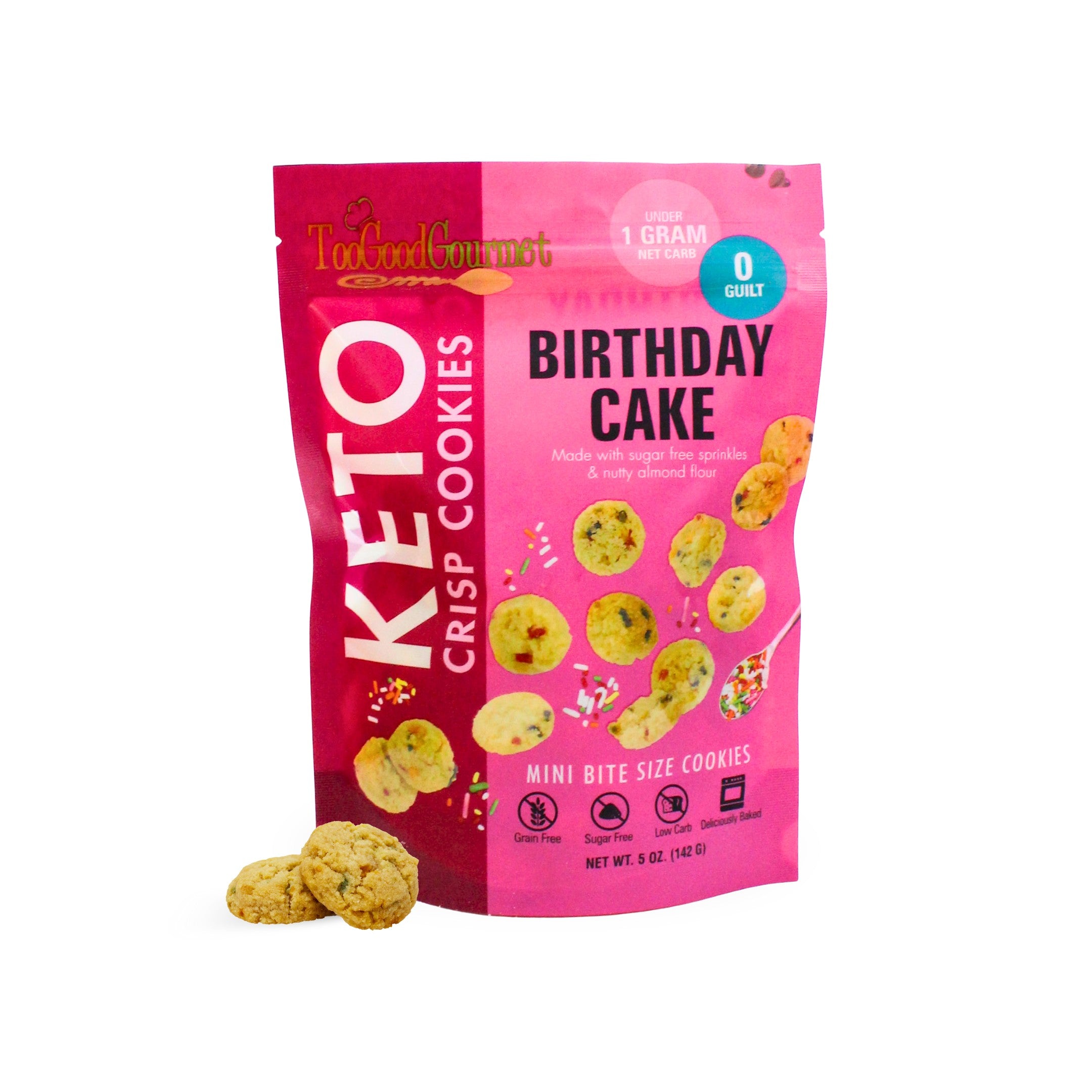 Too Good Gourmet Keto Mini Cookies - Birthday Cake