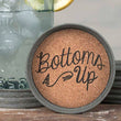 CTW Home Collection Set of Four Mason Jar Lid Coasters - Bottoms Up