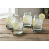CTW Home Collection Set of Four Mason Jar Lid Coasters - Bottoms Up