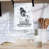 Primitives By Kathy Chaos Coordinator fueled By Caffeine Kitchen Towel