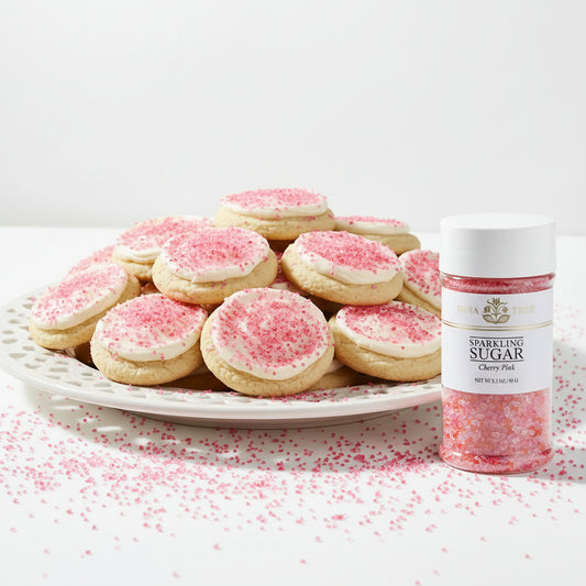 India Tree Kosher Cherry Pink Sparkling Sugar: Small Jar