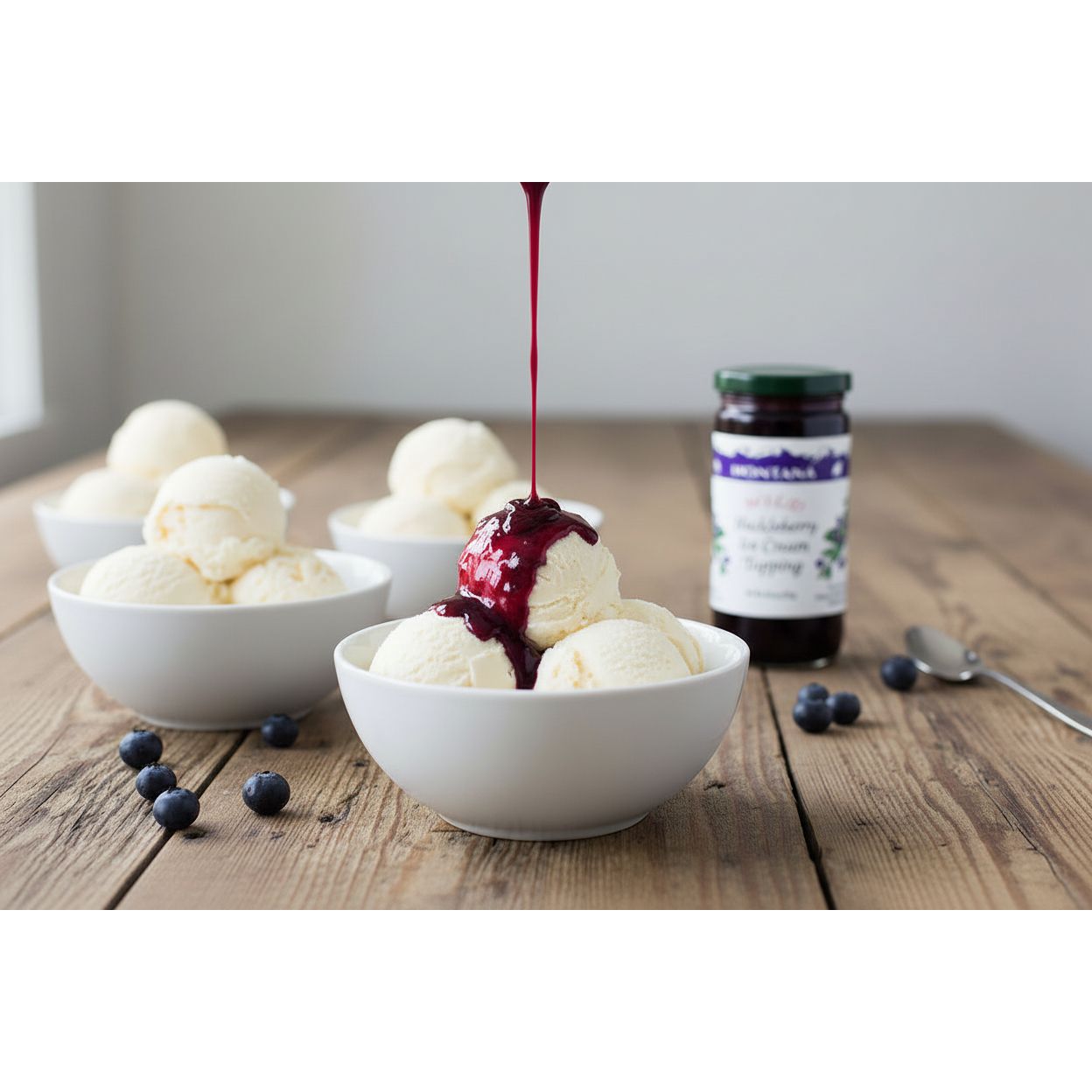 Huckleberry Haven Gift Set Huckleberry Jam Syrup and Ice Cream Topping