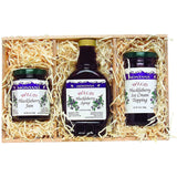 Huckleberry Haven Gift Set Huckleberry Jam Syrup and Ice Cream Topping