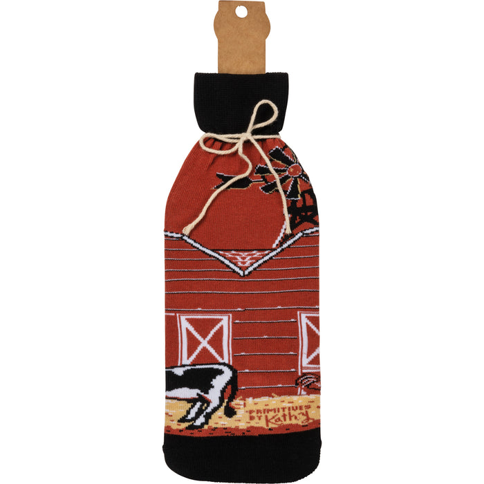 Primitives By Kathy Bottle Socks Cheers To The Good Life Wine Bottle Cover