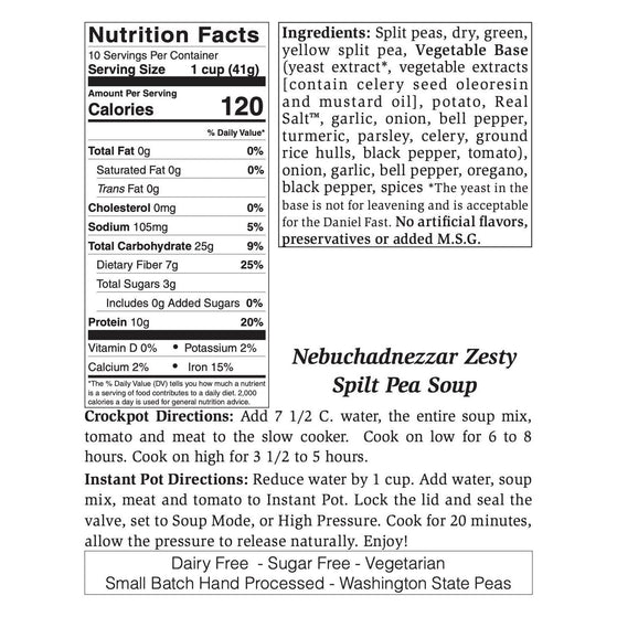 Rill Foods Nebuchadnezzar Southwest Split Pea Soup Mix