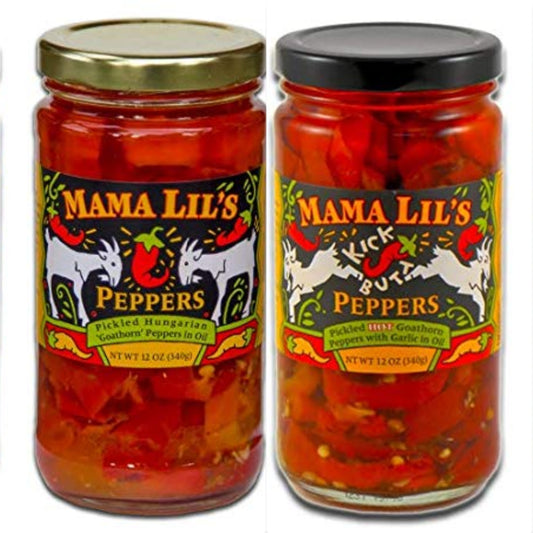 Mama Lil's Kickbutt and Mild Goathorn Peppers