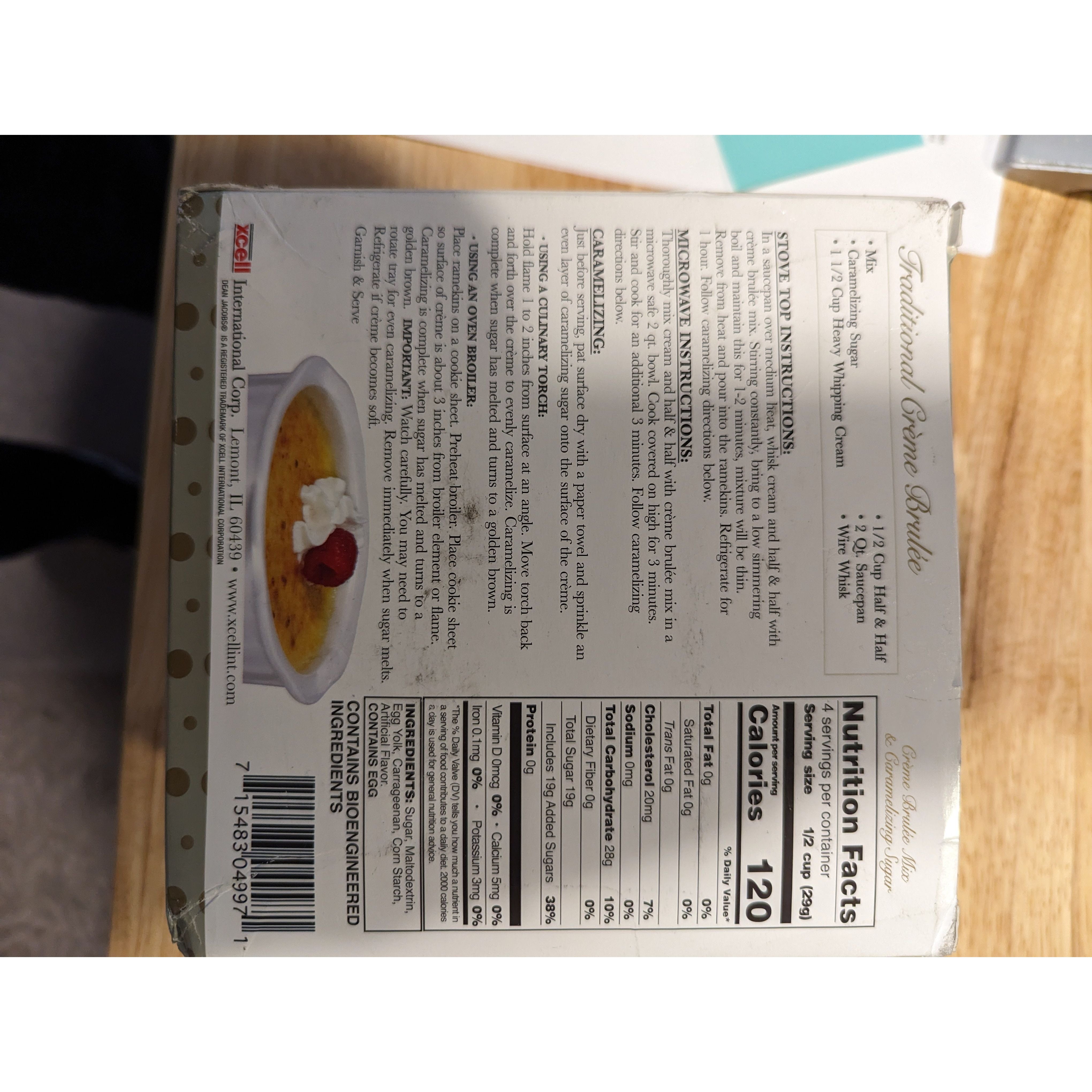 Dean Jacob's Crème Brûlée Complete Kit Damaged Package