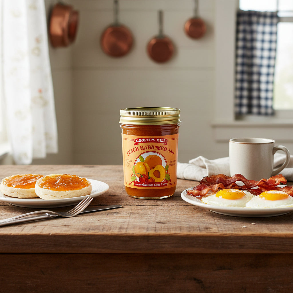 Cooper's Mill All Natural Peach Habanero Jam Half Pint Jar