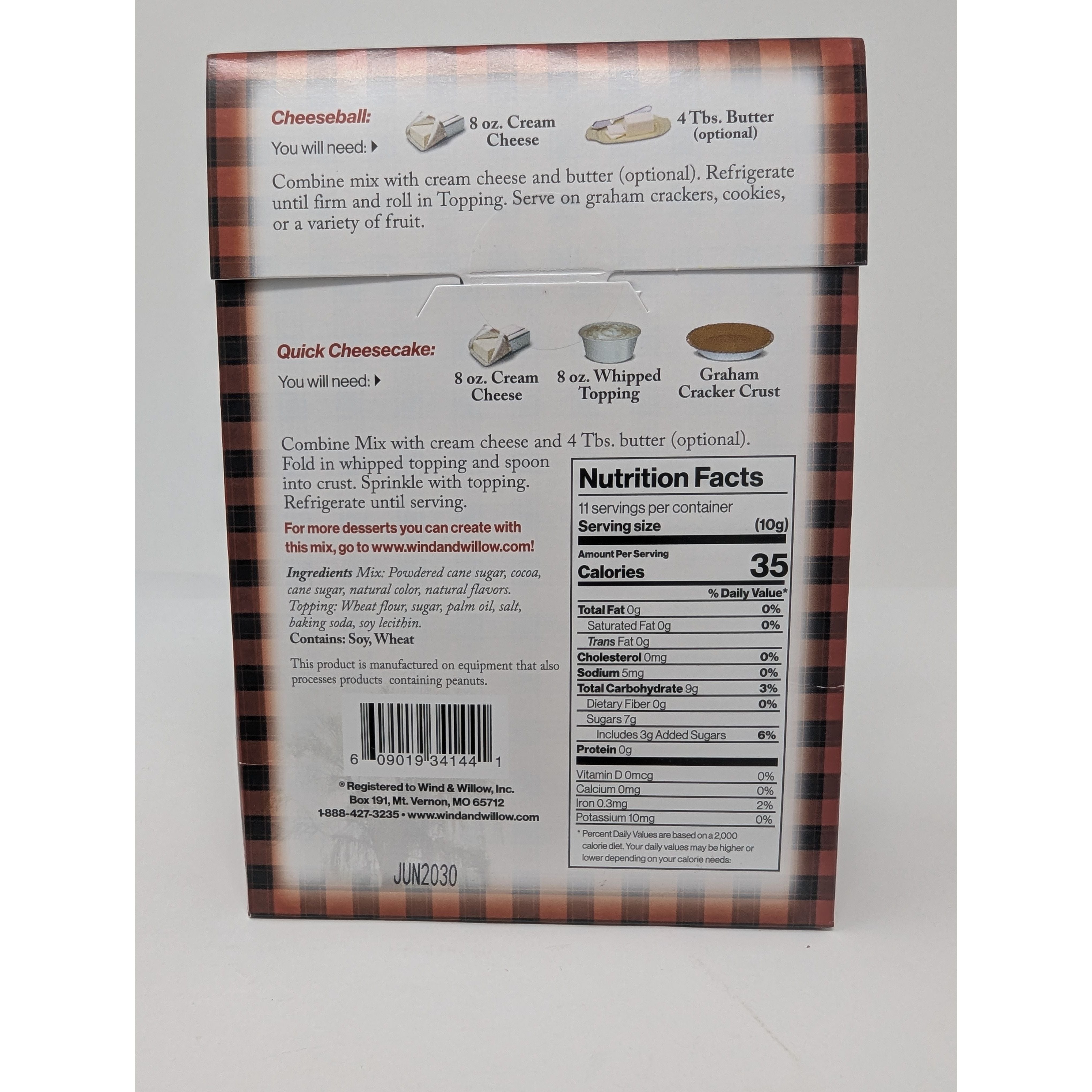 Wind & Willow Red Velvet Cheeseball & Dessert Mix